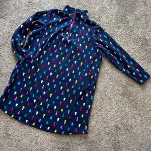 Lands End Quarter Zip Fleece Dress